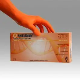 SHIELDskin™ ORANGE NITRILE™ 260 XSSMLXLXXL